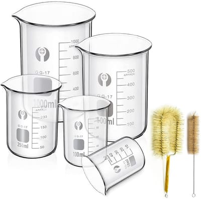 DailySupplies® Maatbeker Glas - Glazen Mengbeker - Transparant - 1000ml