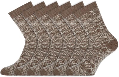 Noorse sokken | Dames sokken | Merk: Basset | Kleur: Beige | Maat: 35 t/m 42 | 6 Paar
