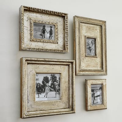 LOBERON Fotolijst set van 4 Holny antiekzilverkleurig