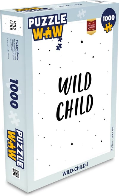 Puzzel Quotes - Wild child - Baby - Kinderen - Tekst - Legpuzzel - Puzzel 1000 stukjes volwassenen