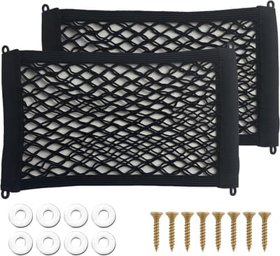 Famanu - Auto opbergnet set van 2 kofferbaknetten 35 x 20 cm voor accessoires