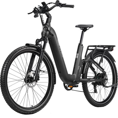 TTGO E-SUVO S6 - Full Suspension E-MTB 27,5 inch - 48V 15Ah Accu - Tot 120 km Actieradius - 70Nm Koppel - 250W Achterwielmotor - Hydraulische Schijfremmen - Shimano 7 Versnellingen - Grijs