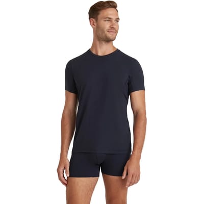 FALKE Daily Climate Control Round Neck sneldrogend katoen top van onderlaag heren grijs - maat L