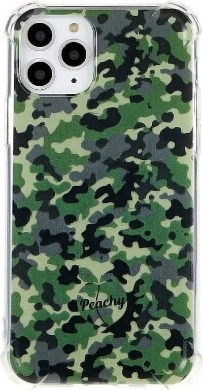 Peachy Leger Camouflage Survivor TPU hoesje geschikt voor iPhone 11 Pro - Army Groen