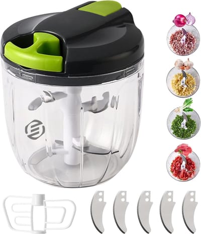 Equivera Hakmolen - Food Processor - Food Chopper - Groentesnijder - Hakmolens - Groente Chopper - Keukensnijder - Etensnijder - Keuken Accessoires