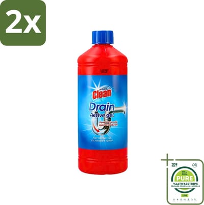 At Home - Clean - Afvoer Ontstopper - Gel - Sterk - 1 L - Voordeelverpakking - 2 stuks - Afvoer ontstopper gel - Afvoer ontstopper