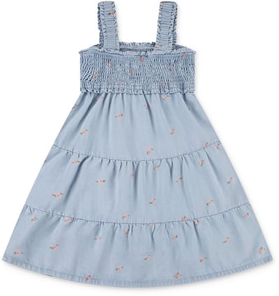 Levi´s ® Kids Smocked Mouwloze Jurk Blauw 16 Years Meisje