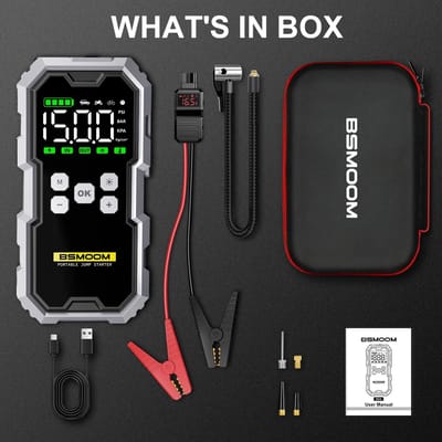 Aafinity Noodpakket - Jumpstarter - Jumpstarter voor auto - 7000 Ampere - met luchtcompressor - 150PSi - ook te gebruiken als Powerbank