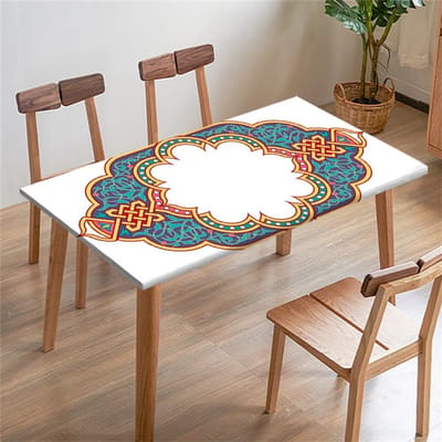 Tafelhoes Rechthoekig - Tafelbeschermer Elastisch - Buiten Tafelen - Stevige Elastische Rand - 80 x 80 cm - Patroon 3