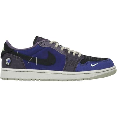 Zion Williamson x Air Jordan 1 Retro Low OG Voodoo Alternatief Heren Sneakers Blauw Regency-Paars Vapor-Groen IH2309-500 38.5