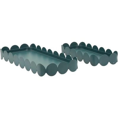 Dienblad Saturn Tray Rect. Teal Set 2 Pcs 40×16,5×4,5 cm