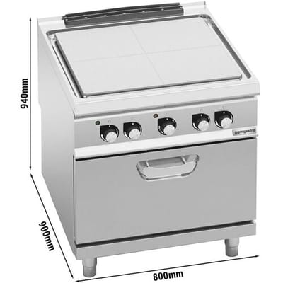 GGM Gastro Elektro Glühplattenherd - 14 kW - inkl. Elektrobackofen Umluft - 4,68 kW