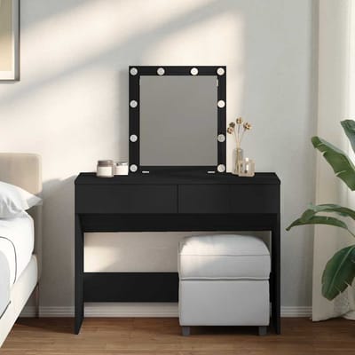 vidaXL - Kaptafel - met - LED-verlichting - 100x40x130 - cm - zwart