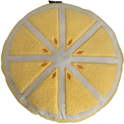 Mica Kussen Citroen Geel Ø37 cm – Decoratief Sierkussen – Speels Woonkussen voor Bank en Stoel