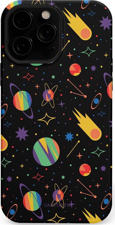 Casetastic Hoesje Geschikt voor Apple iPhone 13 Pro Max Magsafe - Stijlvolle Beschermende Duo-layer Case - Planeten en meteoren
