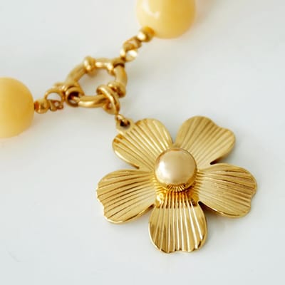 Daily Essential Charms Flower | RVS (verkleurt niet) | Goudkleurig | Bedels voor Kettingen | Bedels voor Armbanden | Charms | Sieradenbedels