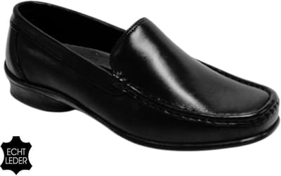 Sagar Shoes® - Heren Schoenen - 100% Echt Leer - Instappers Heren - Loafers Heren - Zwart - Maat 40