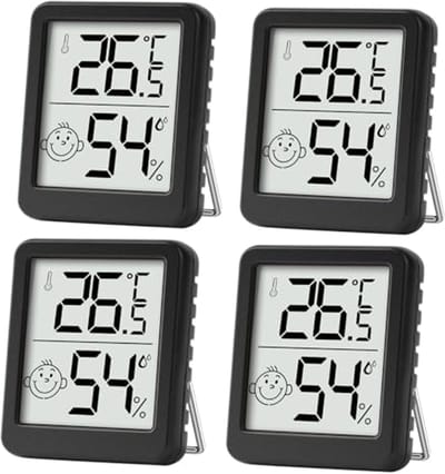 Digitale Hygrometer en Thermometer - Temperatuur- en Vochtigheidsmeter voor Thuis en Kantoor