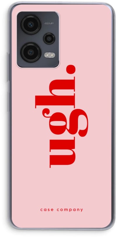 Case Company® - Hoesje geschikt voor Xiaomi Redmi Note 12 hoesje - Ugh - Soft Cover Telefoonhoesje - Bescherming aan alle Kanten en Schermrand