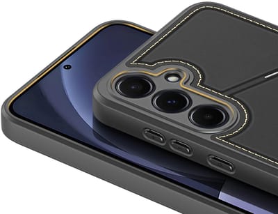 Dux Ducis Rafi II Case for Samsung Galaxy S25+ with Stand and Wallet - Black