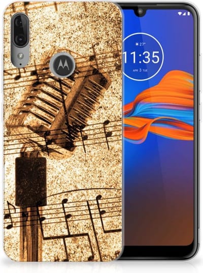 Motorola Moto E6 Plus Siliconen Hoesje met foto Bladmuziek