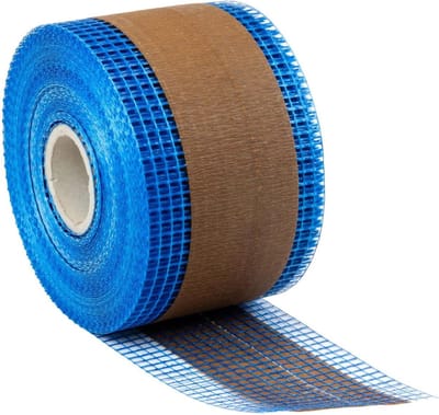 Glasvezelwapening - Pleisterondergrond - Scheurpreventie Muren - Professionele Rol - 50m x 16cm - Blauw