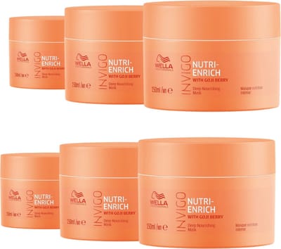 Wella Invigo Nutri Enrich Mask Droog Haar - 6 Stuks - Voordeelverpakking