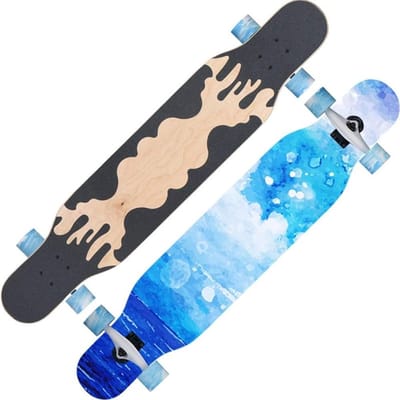 Longboard Cruiser - Dance Board - Vervoer en Recreatie - 7 Lagen Esdoorn - 46 Inch - Kleurrijk