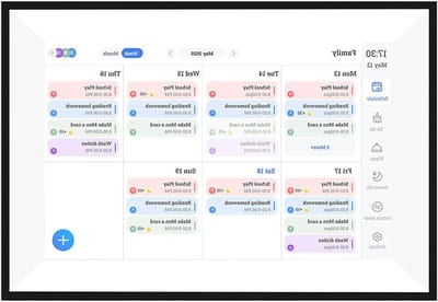 Interactieve 10.1" Digitale Kalender met Aanraakscherm, Gezin Planner, Taaklijst en Maaltijd Planner voor Efficiënte Huishoudorganisatie