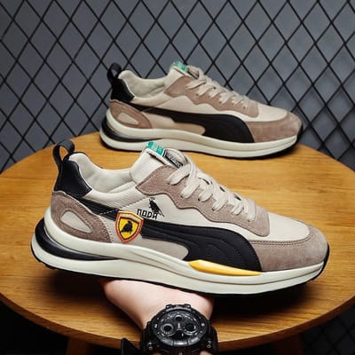 Nieuwe Herenschoenen Herfst Argan Trendy Schoenen Sport Casual Papa Schoenen Trendy Match Sneaker 44 black