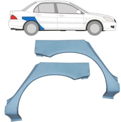 Reparatiepaneel achterspatbord voor Mitsubishi Lancer 2003-2008 / Links + Rechts