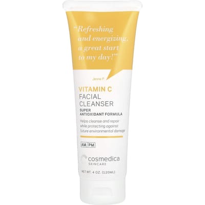 Cosmedica Skincare, Vitamin C Facial Cleanser, Super Antioxidant Formula, 120ml (4oz) white