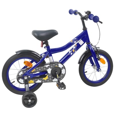 vidaXL - Kinderfiets - 12 - Inch - voor - 2-4 - jaar - oud - Donkerblauw