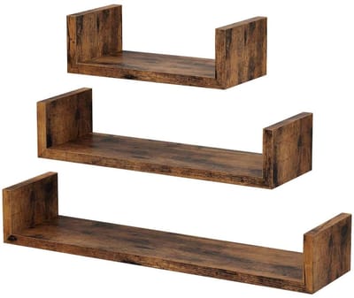 BEGRYF - Wandplanken - rustiek bruin - set van 3 30/45/60 cm