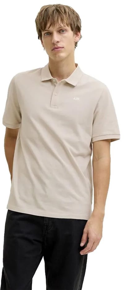 Jj Rebel Rebel Logo Korte Mouw Poloshirt Beige S Man