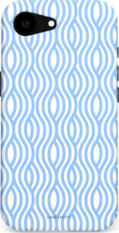 Casetastic Hoesje Geschikt voor Apple iPhone 16e Magsafe - Stijlvolle Beschermende Duo-layer Case - Zeegolf Patroon