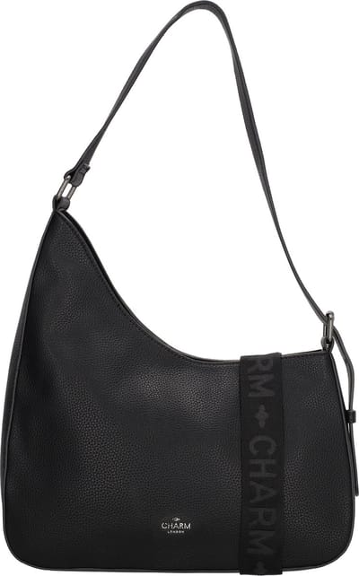 Charm London Montmartre Schoudertas -Trendy Asymmetrisch Model - Zwart