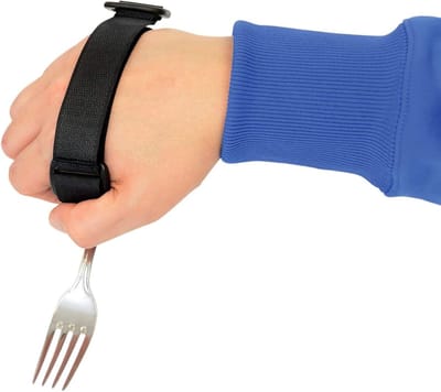Handvat voor het vasthouden van bestek, hulpmiddel voor trilling en Parkinson, eetassistente voor zwakke grip en beperkte mobiliteit