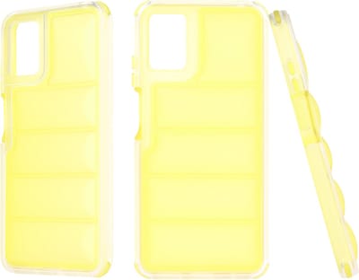 Hoesje geschikt voor Motorola Moto E22i / Moto E22 - Techsuit Wave Shield Shockproof Hard Case Back Cover - Geel