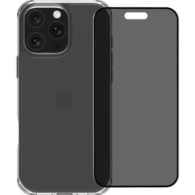 BlueBuilt Protective Back Cover iPhone 16 Pro Max Transparant + Privacy Screenprotector