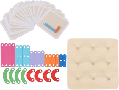 Letter Constructie Puzzel - Houten Educatief Speelgoed - Ontwikkelen Creativiteit - Stimuleert Denkvaardigheden - 20x19x5 cm - Multicolor
