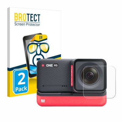 BROTECT - Screenprotector voor Insta360 One RS 4K Edition (Lens) - Folie Beschermfolie transparant 2 Stuks