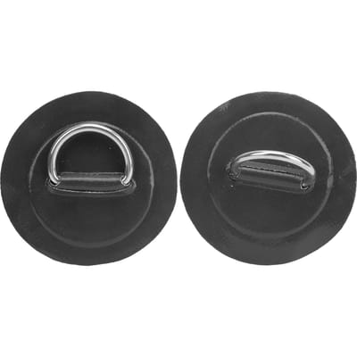 2 stuks Opblaasboot Kajak D-ring Pad Patch PVC Marine RVS Vaste Gesp(Zwart ) gray