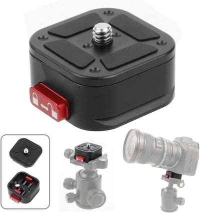 Fokelyi - Snelkoppelingsplaat voor camera - Accessory Quick Release Plate - Snelkoppelingsbasis - 38mm - Arca statiefkop