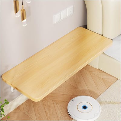 Opvouwbare Wandtafel - Inklapbaar Bureau - Ruimtebesparend Werken - Sterk Draagvermogen - 60x40cm - Houtkleur
