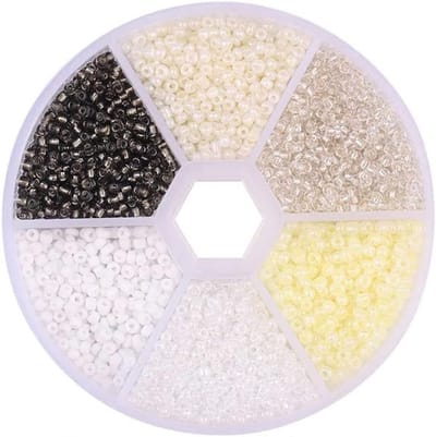 1900 Mini Glazen Kralen 3mm in 6 Kleuren voor DIY Ambachten, Sieraden, Armbanden en Kettingen