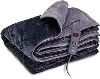 Elektrisch Dekentje - Verwarmde Plaid - Comfortabel Ontspannen - 10 Temperatuurstanden - 140 x 180 cm - Grijs