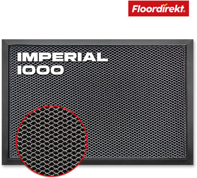 FLOORDIREKT Imperial 1000 Stofmat - Deurmat met Innovatieve 3D Mesh - Antislip Deurmat voor Entree - Schoonloopmat - Antraciet - 90 x 150 cm