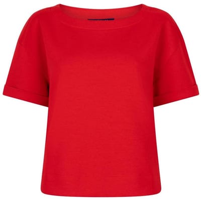 Red Button rode dames trui   Ronde hals   Regular fit   Korte mouw Rood L