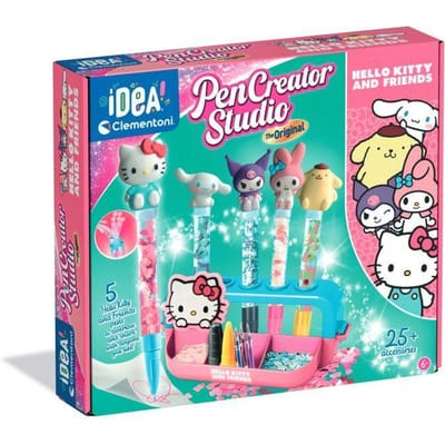 Atelier des Stylos - Clementoni - Doos Hello Kitty & Friends - Creëer en personaliseer 5 pennen - 25 accessoires inbegrepen - Vanaf 6 jaar